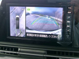 アラウンドビューモニター。クルマを上空から見下ろしているかのような映像で、駐車の際、周囲の安全を確認できます!