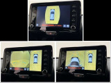 前進時も画像で安全確認!シフトポジションが『P』にあるとき、車両周りを一周するシースルービュー!画面タッチでスイッチ出来るムービングビュー時は、見たい箇所で静止させることも可能!