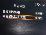【車線逸脱防止支援システム】搭載されたカメラが車線の位置を認識し車線内を維持するよう車両の動きを制御したり、車線からはみ出しそうになった場合などに、車両を車線内に戻そうとする装置です。