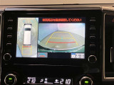 【パノラミックビュー&バックビュー】駐車時の安全確認をする為に車両上方からの映像と後方カメラからのを同時に表示しバックガイドも付いているのでバックの苦手な方でも安心して運転出来ますよ。