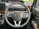 【純正革巻きステアリング】上質な革を使用することで、手にしっかり馴染みとても運転しやすいハンドルです♪