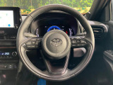 【純正革巻きステアリング】上質な革を使用することで、手にしっかり馴染みとても運転しやすいハンドルです♪