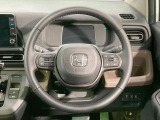 【純正革巻きステアリング】上質な革を使用することで、手にしっかり馴染みとても運転しやすいハンドルです♪