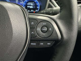 ステアリングスイッチ付き。前方から目を離すことなく操作することが可能です。